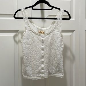 White lace tank top